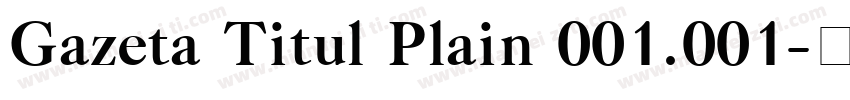 Gazeta Titul Plain 001.001字体转换